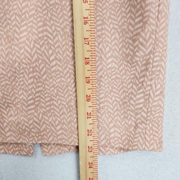 Ann Taylor LOFT Skirt Womens 8 Pink Tan Cotton Blend Pencil Knee Length NEW - Picture 5 of 10